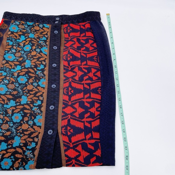 Anthropologie Dolan Left Coast Collection Jacquard Skirt Mixed Print Size Small - Picture 11 of 11